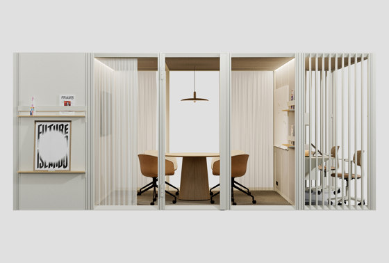 OmniRoom Multifunctional Hub: Support + Meet + Work in Moon White | Room-in-room systems | Mute