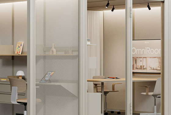 Modular Multifunctional Hub: Work + Meet + Lounge in Ash Gray | Room-in-room systems | Mute