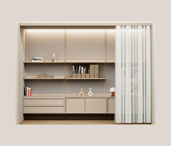 Modular Support 3x1 Storage in Sand Beige | Sistemi room-in-room | Mute