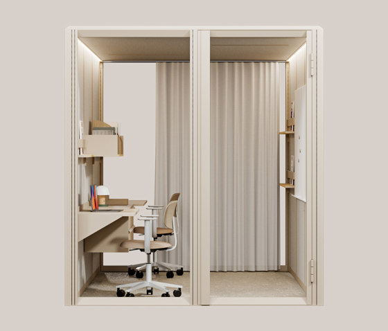 Modular Work 2x3 in Sand Beige | Room-in-room systems | Mute