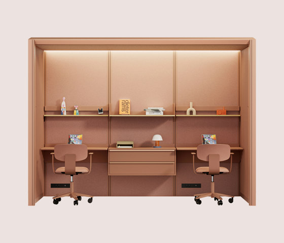 Modular Work 3x1 in Clay Red | Raum-in-Raum-Systeme | Mute