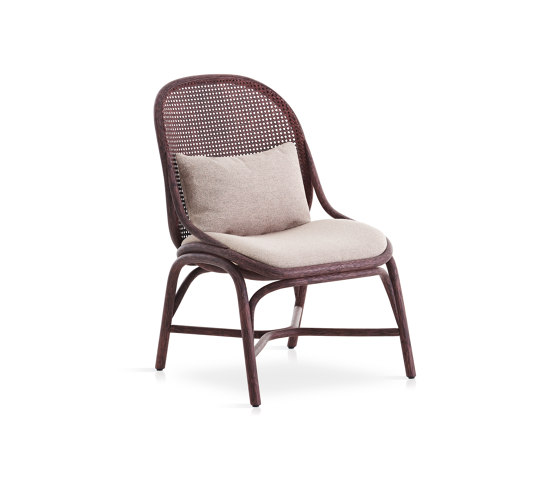 Frames Low backrest armchair with rattan legs | Chairs | Expormim