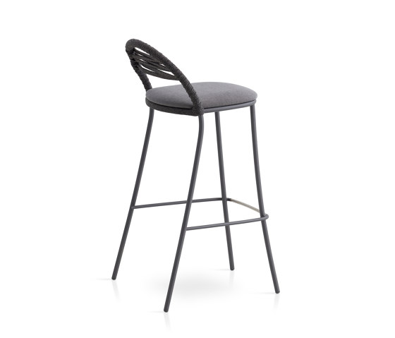 Petale hand-woven bar stool with stripe pattern | Sgabelli bancone | Expormim