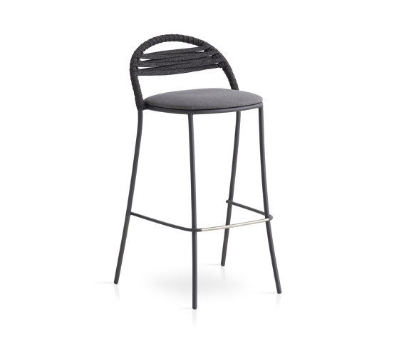 Petale hand-woven bar stool with stripe pattern | Bar stools | Expormim