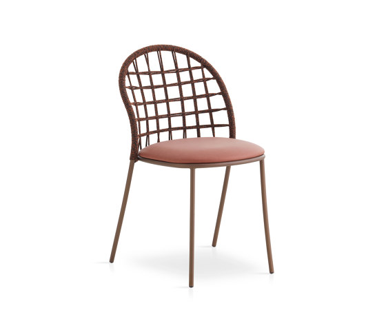 Petale hand-woven chair with grid pattern | Sedie | Expormim