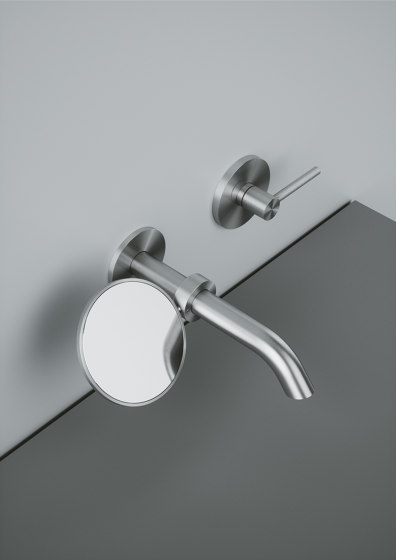 FFQT | Specchio regolabile e ingrandibile. Inseribile sui tubi diametro 22mm | Rubinetteria accessori | Quadrodesign