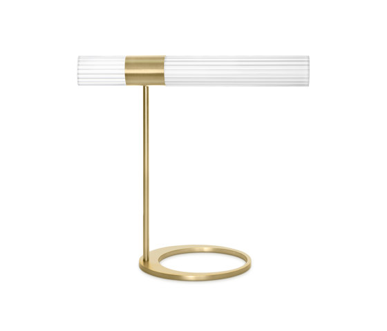 Sbarlusc | Table Lamp Gold Brass Trasparent Glass | Table lights | LUCE TU