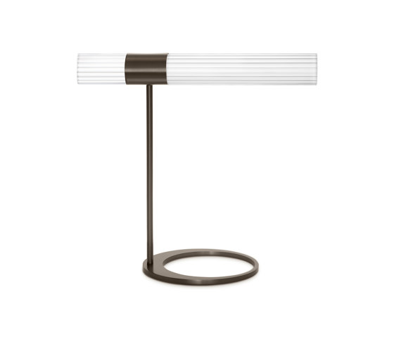 Sbarlusc | Table Lamp Gun Metal Black Brass Trasparent Glass | Lámparas de sobremesa | LUCE TU