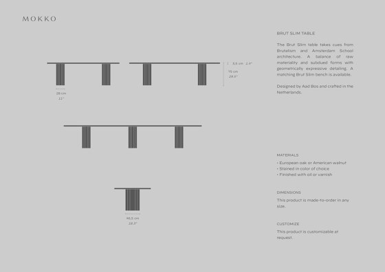 Brut Slim Table | Mesas comedor | MOKKO