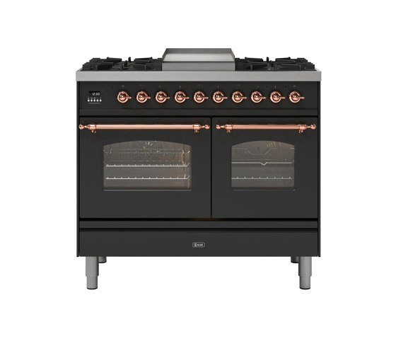 Nostalgie | 100 cm enamelled steel double oven range cooker | Ovens | ILVE