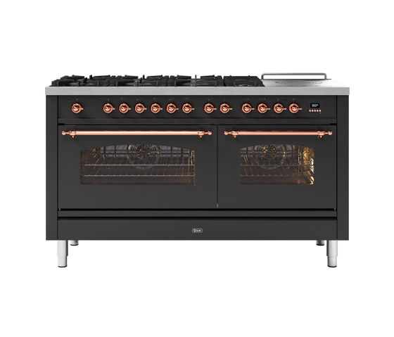 Nostalgie | 150 cm enamelled steel double oven range cooker | Ovens | ILVE