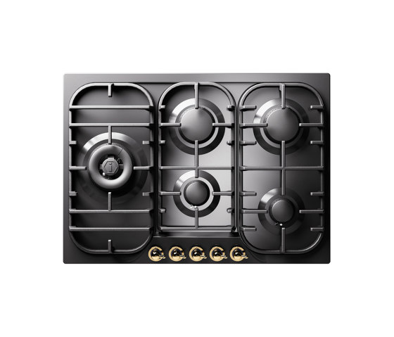 Nostalgie | 70 cm enamelled steel gas hob 5 burners - Dual | Placas de cocina | ILVE