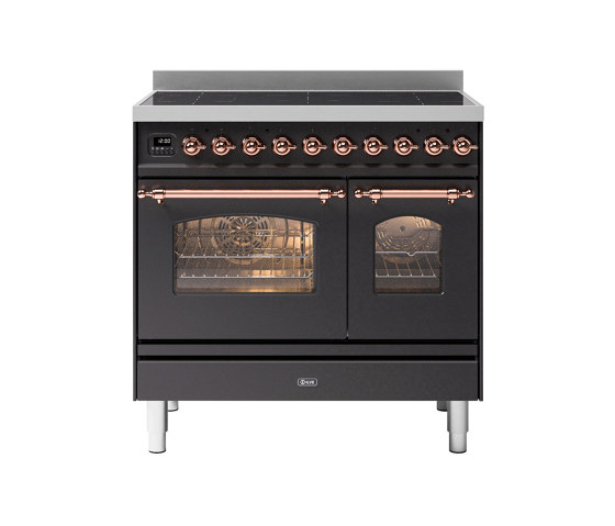 Nostalgie | 90 cm enamelled steel double oven range cooker | Ovens | ILVE