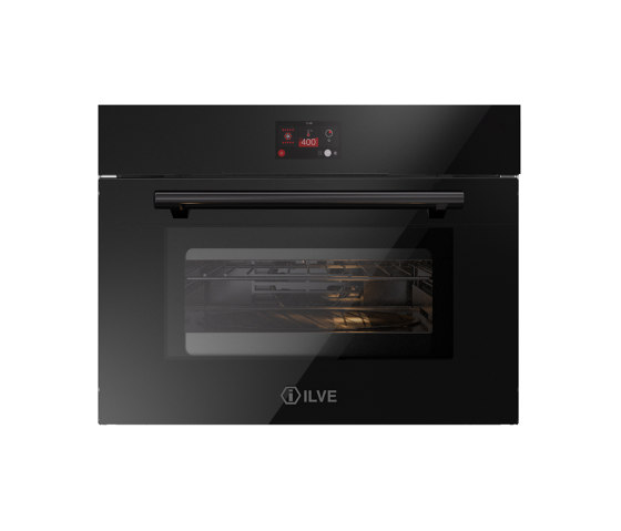 Professional Plus | Black glass compact multinfunction electric oven 400° | Ovens | ILVE