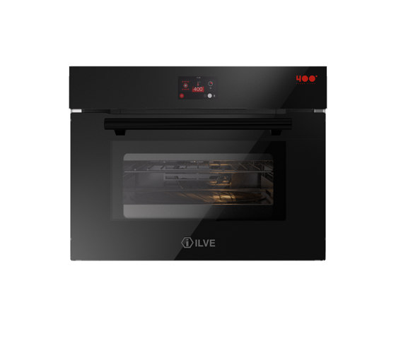 Professional Plus | Black glass compact multinfunction electric oven 400° | Ovens | ILVE