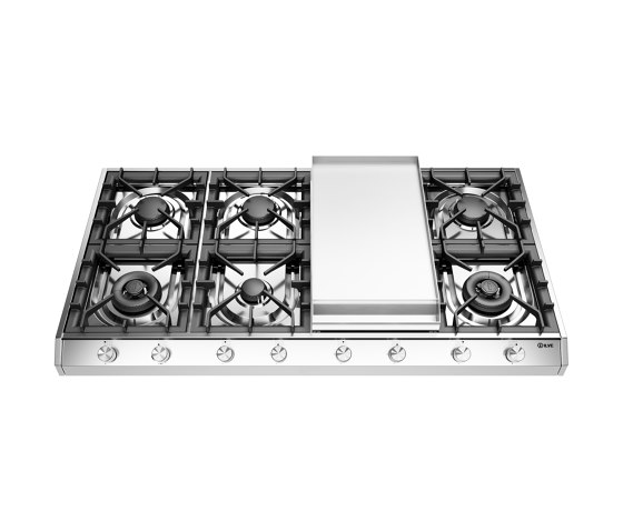 Professional Plus | Gas hob, 120 cm with 8 burners with fry top | Hobs | ILVE
