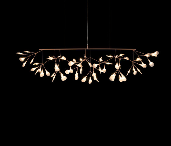 Heracleum III Linear, Copper | Suspended lights | moooi