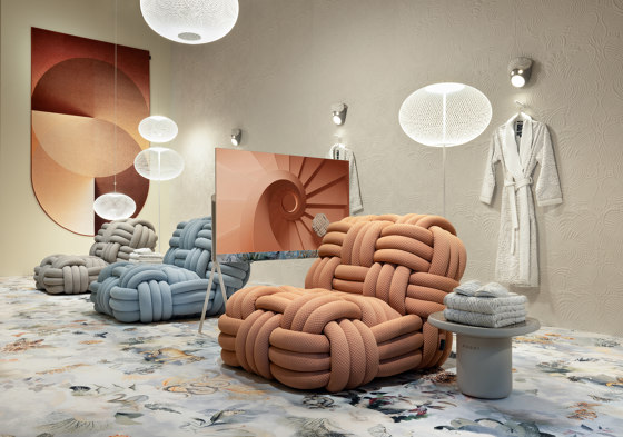 Knitty Lounge Chair, Pearl Taupe | Armchairs | moooi