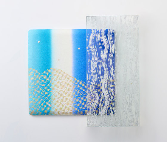 Wave glass panel | Arte | Hiyoshiya