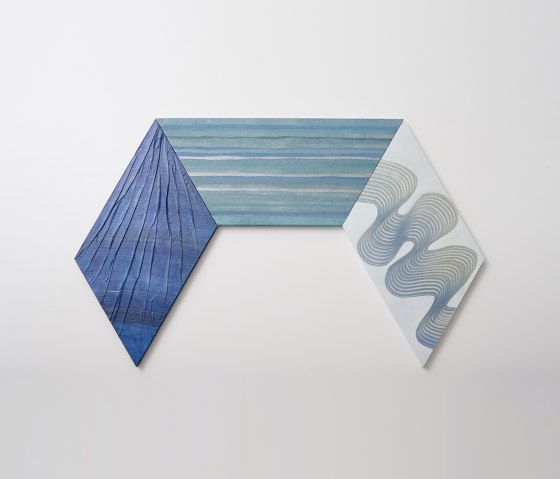 Blue washi panel | Wandbilder / Kunst | Hiyoshiya