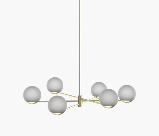 Ball & Hoop | S 19—01 - Brushed Brass - Frosted | Suspended lights | Empty State