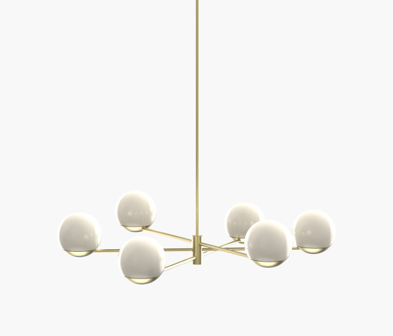 Ball & Hoop | S 19—01 - Brushed Brass - Opal | Lampade sospensione | Empty State