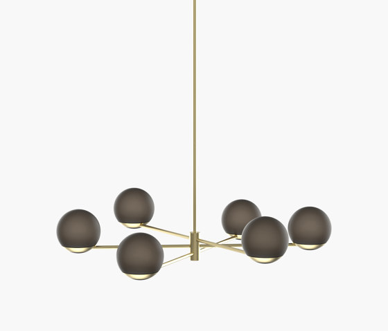 Ball & Hoop | S 19—01 - Brushed Brass - Smoked | Pendelleuchten | Empty State