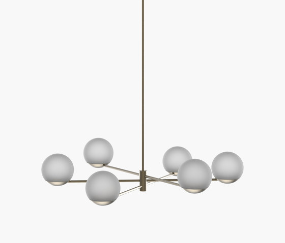 Ball & Hoop | S 19—01 - Burnished Brass - Frosted | Suspended lights | Empty State