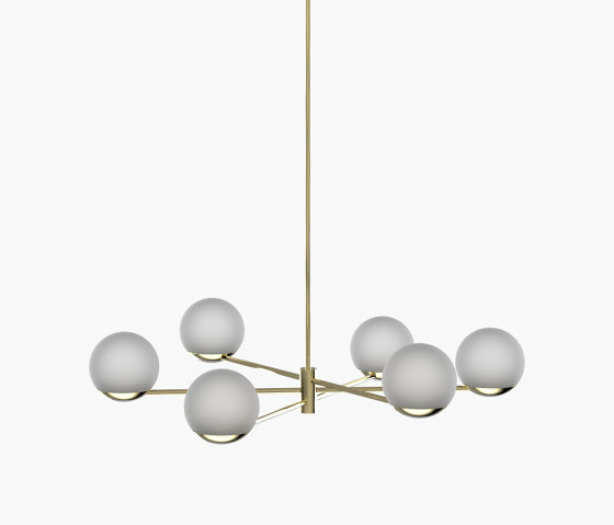 Ball & Hoop | S 19—01 - Polished Brass - Frosted | Lampade sospensione | Empty State