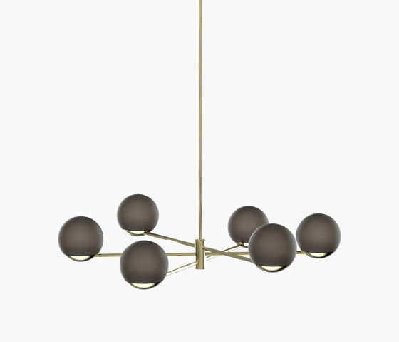 Ball & Hoop | S 19—01 - Polished Brass - Smoked | Pendelleuchten | Empty State