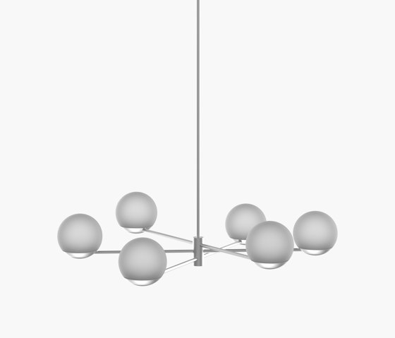 Ball & Hoop | S 19—01 - Silver Anodised - Frosted | Suspended lights | Empty State