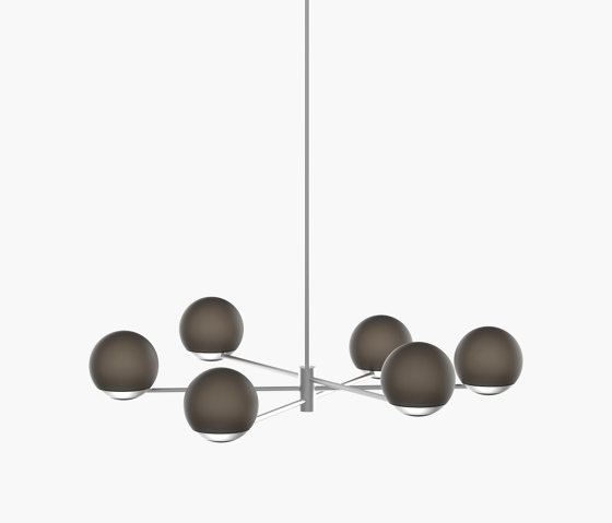 Ball & Hoop | S 19—01 - Silver Anodised - Smoked | Suspended lights | Empty State