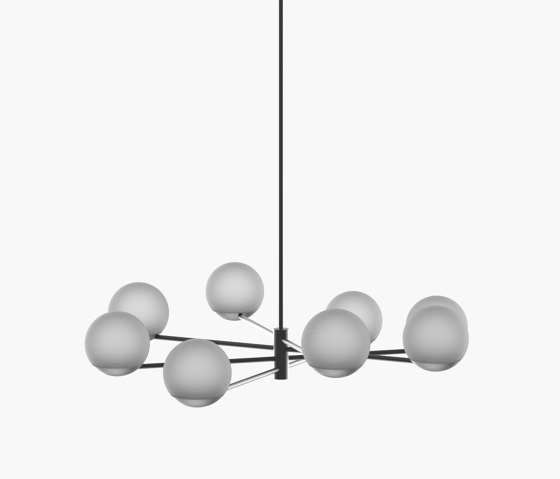 Ball & Hoop | S 19—02 - Black Anodised - Frosted | Suspended lights | Empty State