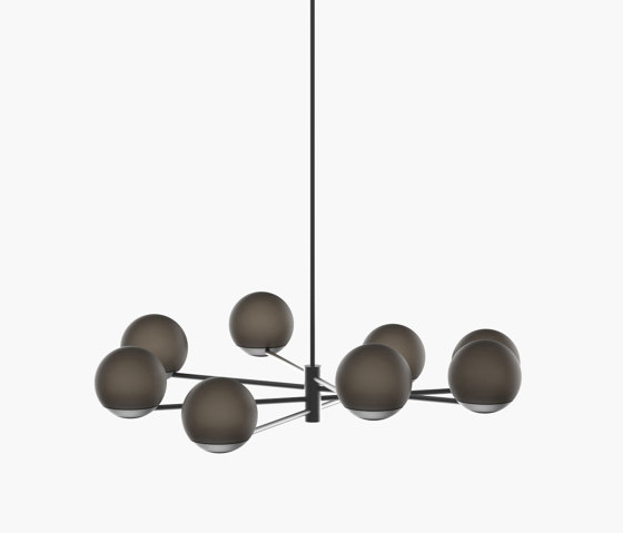 Ball & Hoop | S 19—02 - Black Anodised - Smoked | Suspended lights | Empty State