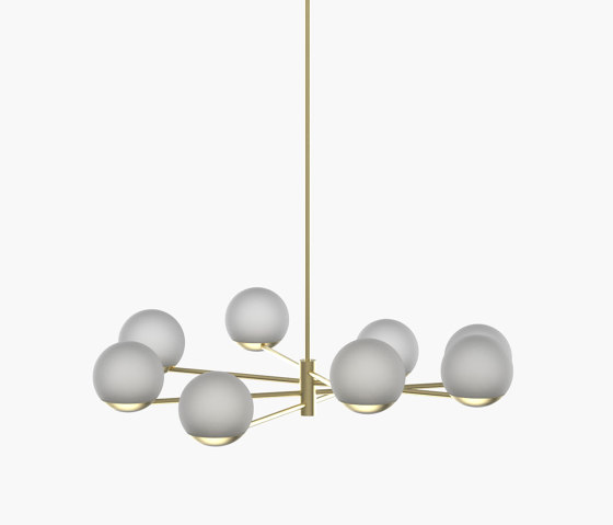 Ball & Hoop | S 19—02 - Brushed Brass - Frosted | Lampade sospensione | Empty State