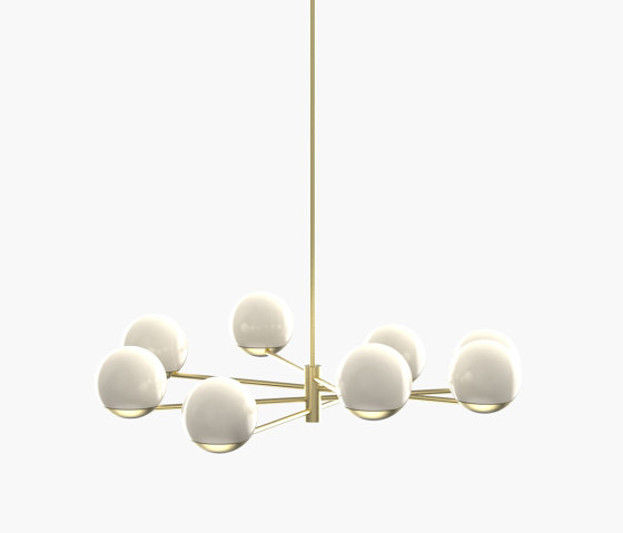 Ball & Hoop | S 19—02 - Brushed Brass - Opal | Suspended lights | Empty State
