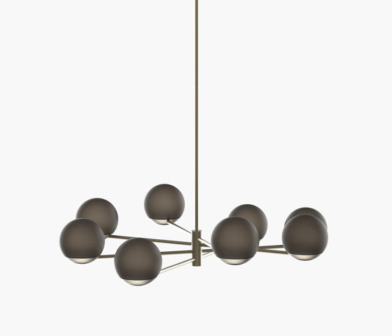 Ball & Hoop | S 19—02 - Burnished Brass - Smoked | Suspended lights | Empty State