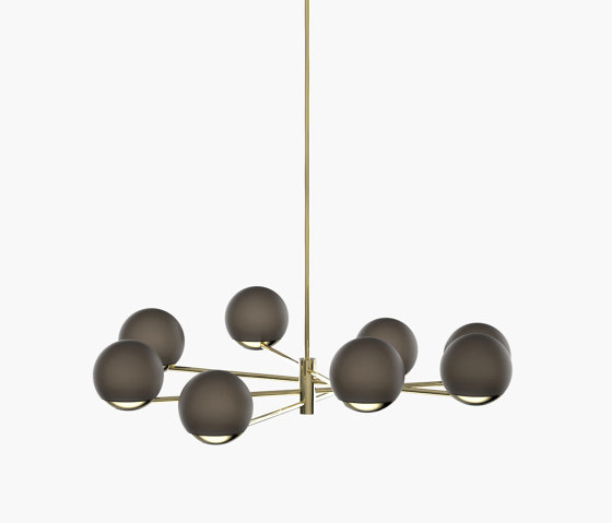 Ball & Hoop | S 19—02 - Polished Brass - Smoked | Lampade sospensione | Empty State