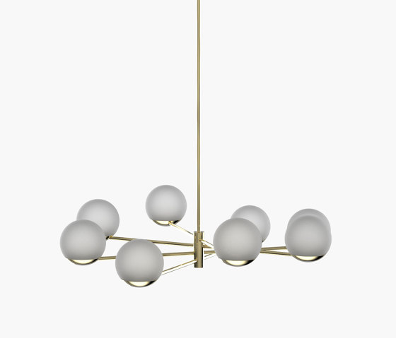 Ball & Hoop | S 19—02 - Polished Brass - Frosted | Lampade sospensione | Empty State
