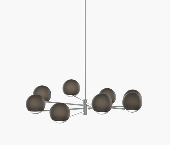 Ball & Hoop | S 19—02 - Silver Anodised - Smoked | Lampade sospensione | Empty State