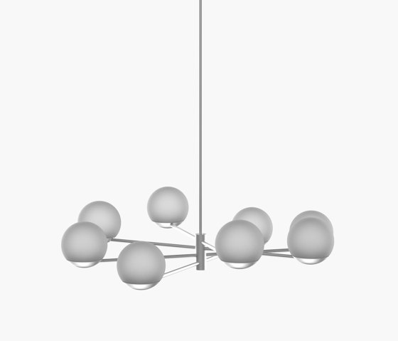 Ball & Hoop | S 19—02 - Silver Anodised - Frosted | Pendelleuchten | Empty State