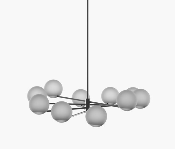 Ball & Hoop | S 19—03 - Black Anodised - Frosted | Lampade sospensione | Empty State