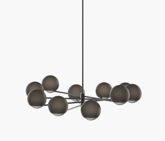 Ball & Hoop | S 19—03 - Black Anodised - Smoked | Suspended lights | Empty State