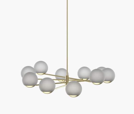 Ball & Hoop | S 19—03 - Brushed Brass - Frosted | Pendelleuchten | Empty State