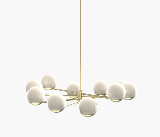 Ball & Hoop | S 19—03 - Brushed Brass - Opal | Lampade sospensione | Empty State