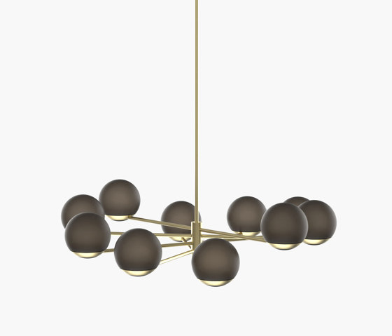 Ball & Hoop | S 19—03 - Brushed Brass - Smoked | Lampade sospensione | Empty State