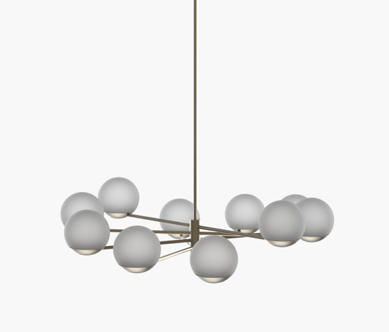 Ball & Hoop | S 19—03 - Burnished Brass - Frosted | Suspended lights | Empty State