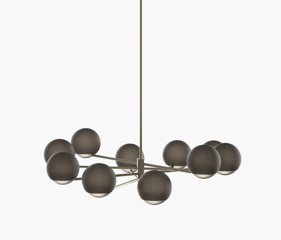 Ball & Hoop | S 19—03 - Burnished Brass - Smoked | Lampade sospensione | Empty State