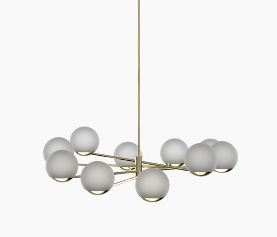 Ball & Hoop | S 19—03 - Polished Brass - Frosted | Suspended lights | Empty State