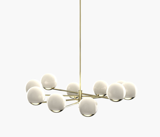 Ball & Hoop | S 19—03 - Polished Brass - Opal | Suspended lights | Empty State